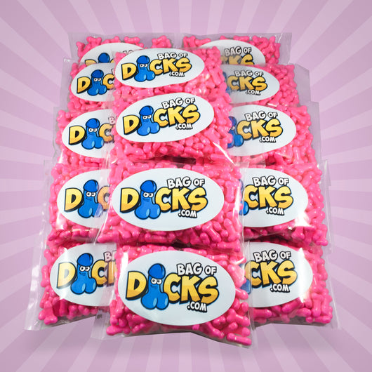 Bachelorette Party - All Pink - Bag Of Dicks Party Pack - 30 Bags - Bachelor Party Supplies