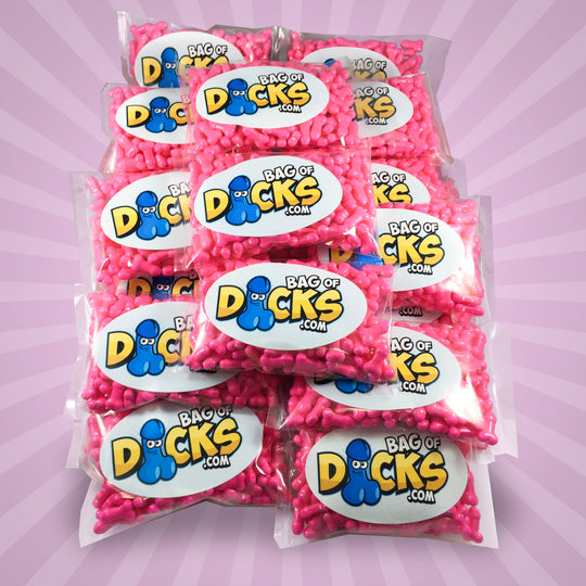 Bachelorette Party - All Pink - Bag Of Dicks Party Pack - 40 Bags - Bachelor Party Supplies