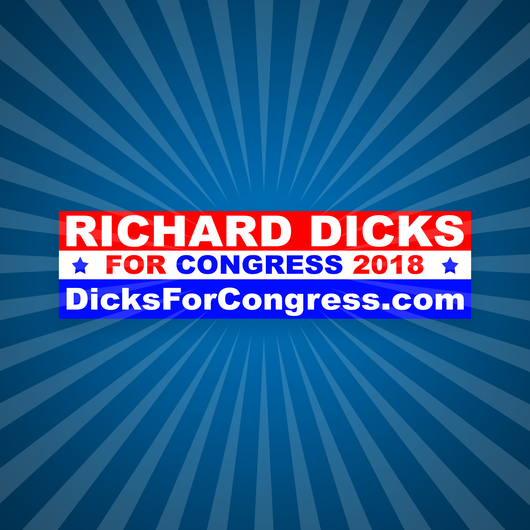 Dicks For Congress Bumper Sticker